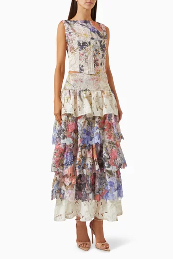 Matila Top & Skirt Set in Lace