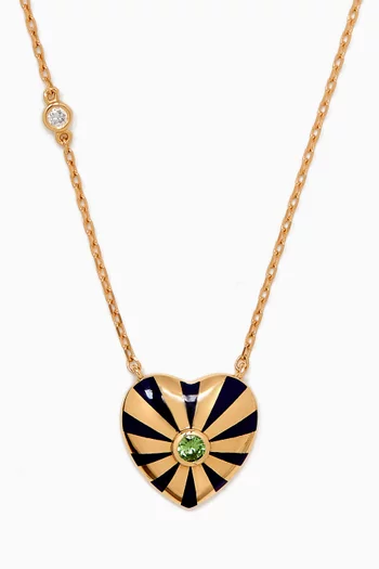 Small Mila Heart Diamond Necklace in 18kt Yellow Gold