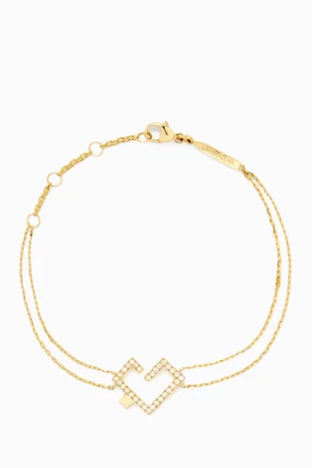 Small Hubb Diamond Bracelet in 18kt Gold