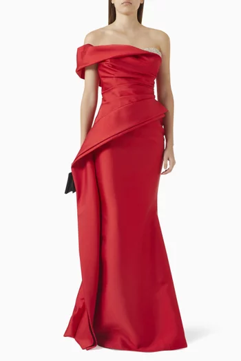 Bead-embellished Gown in Mikado