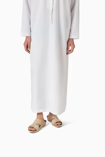 حذاء مفتوح سينغيا نوفو بشريطين جلد نعام