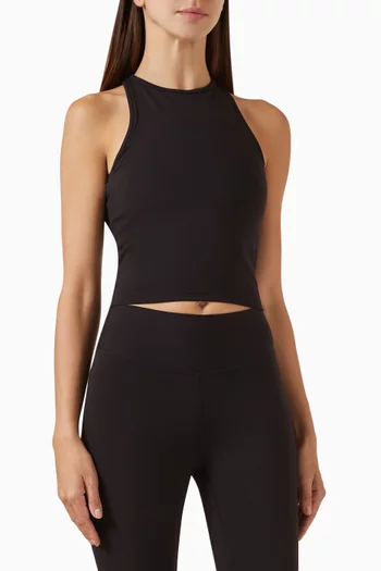High Neck Vest in Recycled Softskin