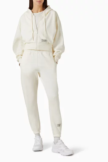 Cropped Zip Hoodie in Cotton-blend