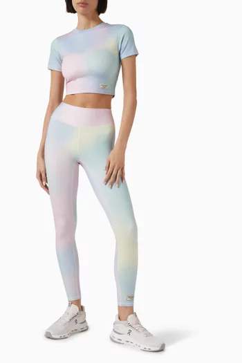 Candyfloss-print Crop Top