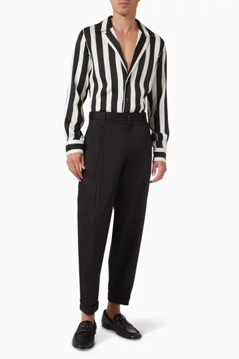 Striped Shirt in Stretch-silk