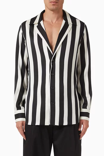 Striped Shirt in Stretch-silk