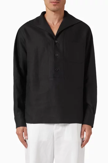 Long-sleeved Shirt in Linen