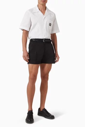 Shorts in Cotton Gabardine