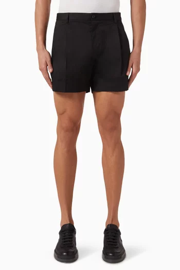 Shorts in Cotton Gabardine
