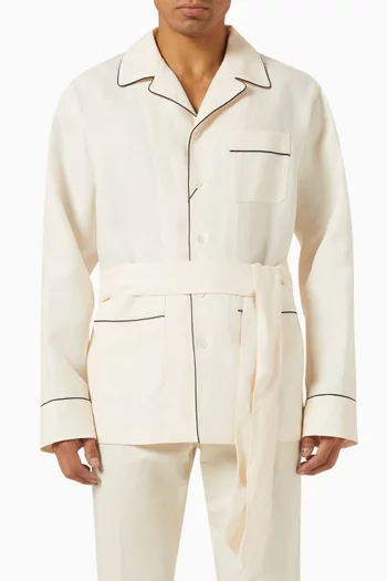 Belted Pyjama-style Shirt