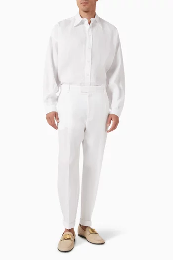 Long-sleeved Shirt in Linen