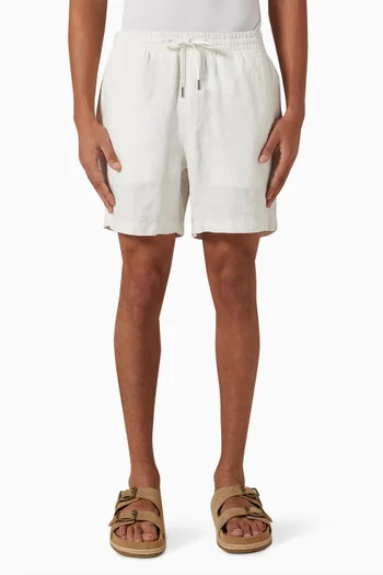 Prepster Drawstring Shorts in Linen