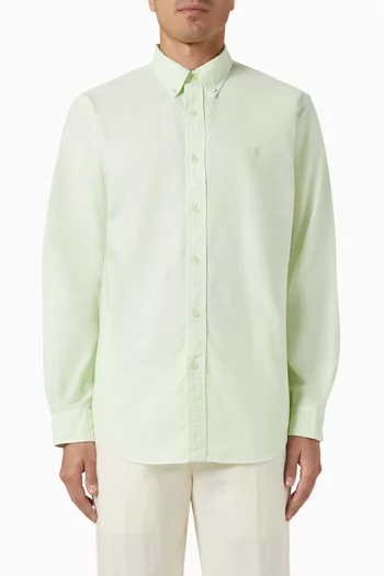 Mineral-dyed Oxford Shirt in Cotton