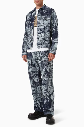 Apocalypse Jacquard Bagi Mid-rise Jeans