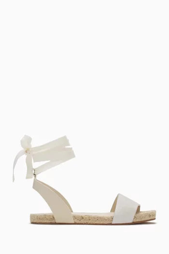 Domra Espadrille Sandals in Suede & Leather