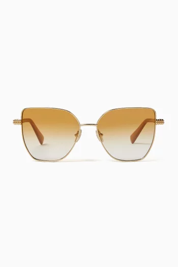 Concerto Butterfly Sunglasses in Metal
