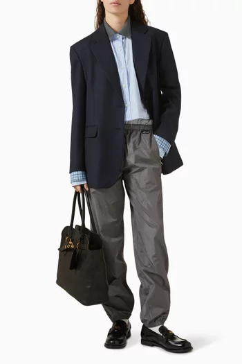 Turn-down Waist Trackpants in Technical Silk
