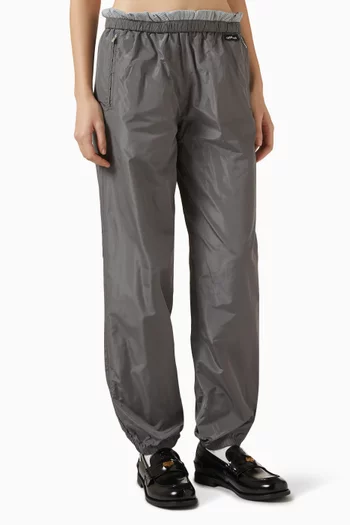 Turn-down Waist Trackpants in Technical Silk