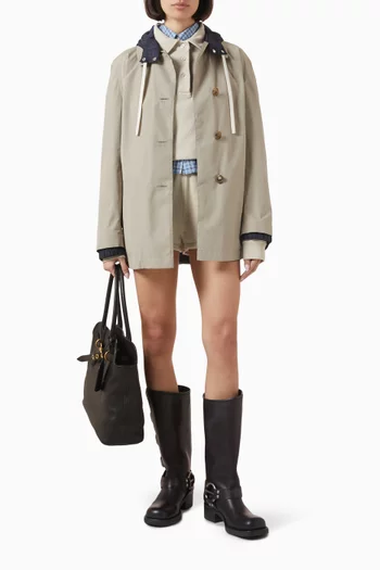 Technical Pongé Blouson Jacket in Cotton-blend