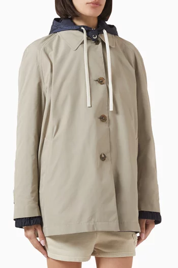 Technical Pongé Blouson Jacket in Cotton-blend