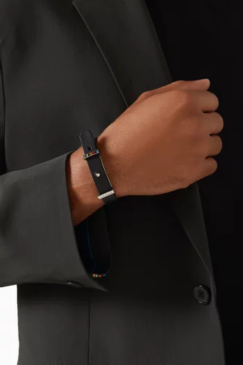 Signature Buckle Bracelet in Leather