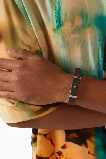 Signature Buckle Bracelet in Leather