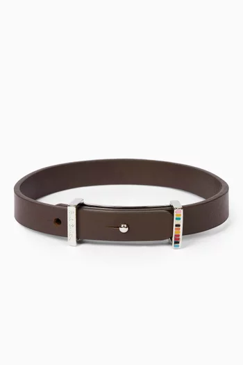 Signature Buckle Bracelet in Leather