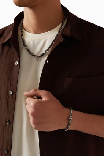 Stripe-bead Necklace