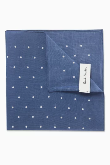 Polka-dot Pocket Square in Cotton
