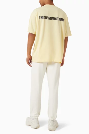 Back-print Oversized T-shirt in Organic Cotton-blend