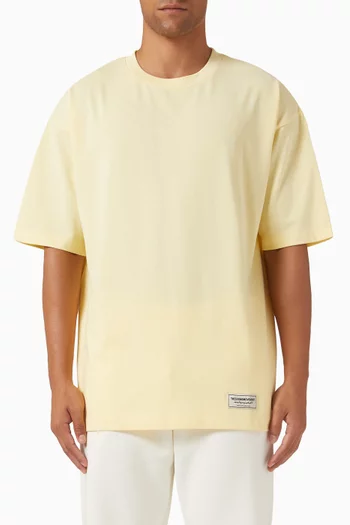 Back-print Oversized T-shirt in Organic Cotton-blend