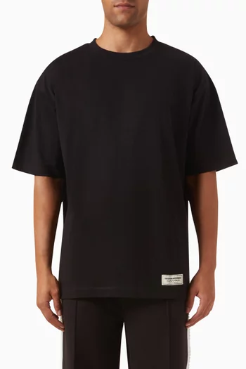 Back-print Oversized T-shirt in Organic Cotton-blend