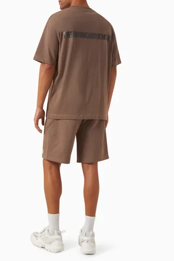 Back-print Oversized T-shirt in Organic Cotton-blend