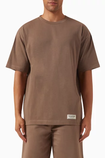 Back-print Oversized T-shirt in Organic Cotton-blend
