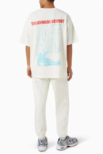 Oversized Surf Wave T-shirt in Cotton