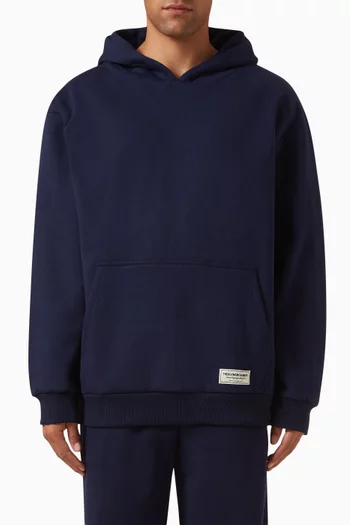 Back-print Oversized Hoodie in Organic Cotton-blend