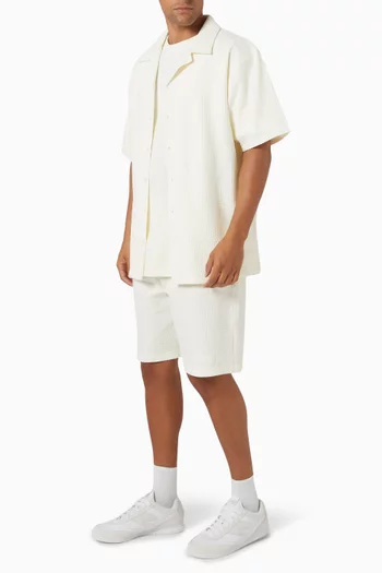 Short-sleeve Shirt in Seersucker Jersey