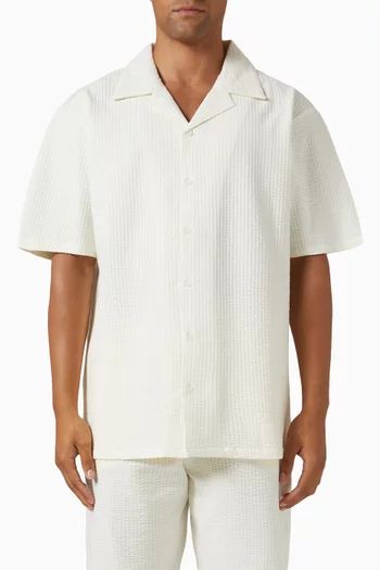 Short-sleeve Shirt in Seersucker Jersey