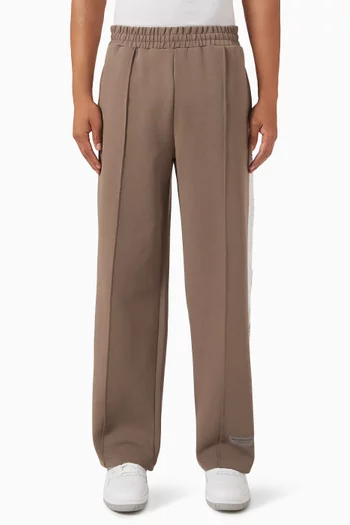Logo-stripe Wide-leg Sweatpants in Organic Cotton-blend