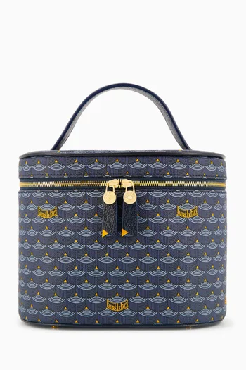 Small Dream Vanity Case in Scale Canvas & Leather