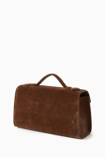 Small Symmetry Pochette Top-handle Bag in Suede