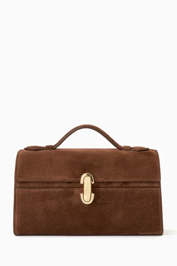 Small Symmetry Pochette Top-handle Bag in Suede