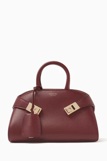 Mini Hug Bag in Metallic Leather