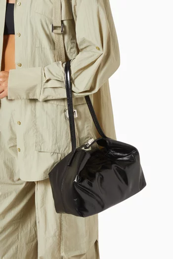 Medium Bea Hobo Bag in Creased Leather