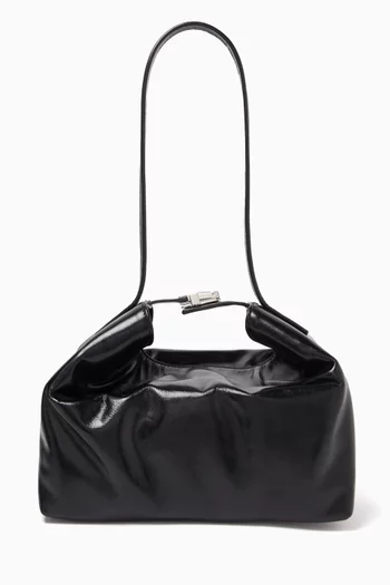 Medium Bea Hobo Bag in Creased Leather