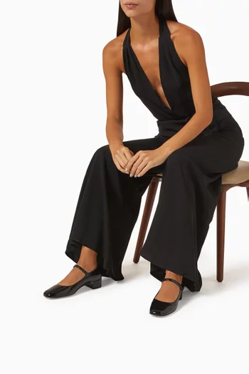 Ginny 35 Mary Jane Pumps in Glossed Leather