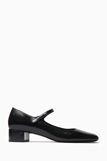 Ginny 35 Mary Jane Pumps in Glossed Leather