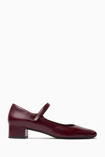 Ginny 35 Mary Jane Pumps in Glossed Leather