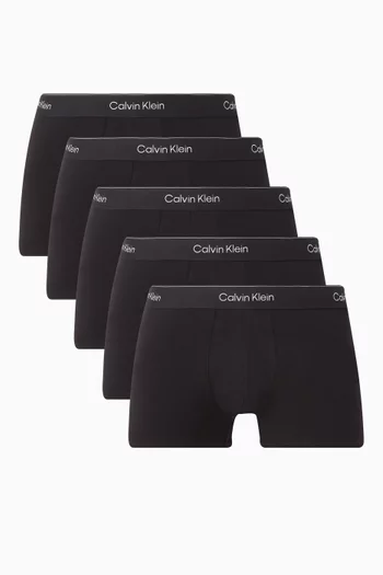Low-rise Boxer Briefs in Cotton, Set of 5