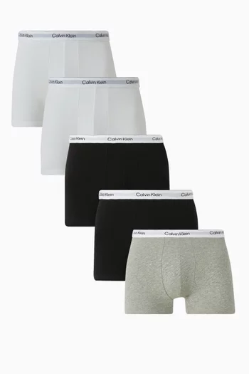 Low-rise Boxer Briefs in Cotton, Set of 5